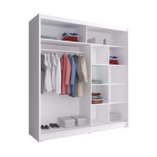 Kvalitná Šatníková Skriňa Viviana 200 cm Dub sonoma/biela
