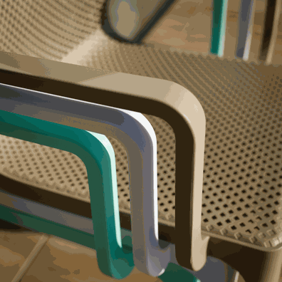 Stohovateľná stolička, mentolová/plast, FRENIA