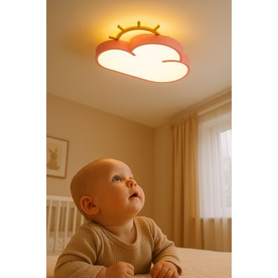 IKO LED stropná lampa s diaľkovým ovládačom – Ružový oblak