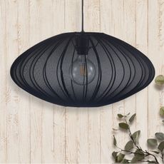 Luster na lanku KINU 1xE27/20W/230V pr. 50 cm čierna