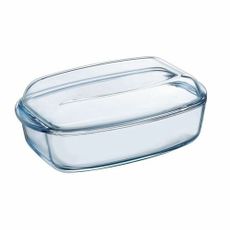 Pyrex Sklenená zapekacia misa s vekom, 6,7 l