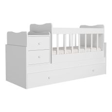 Biela postieľka s úložným priestorom 60x120 cm Sansa – Kalune Design