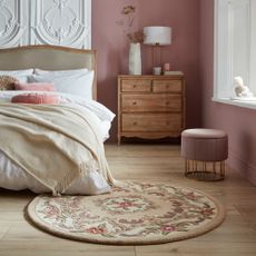 Béžový vlnený koberec Flair Rugs Aubusson, ⌀ 120 cm