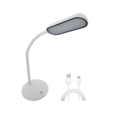LED dotyková stmievateľná flexibilná stolná lampa LED/6W/5V USB 1200 mAh biela
