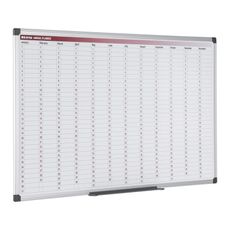 Ročná plánovacia tabuľa, magnetická, dni, 900 x 600 mm