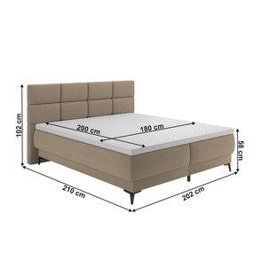 Boxspringová postel LYANNA 3 Tempo Kondela 180 cm