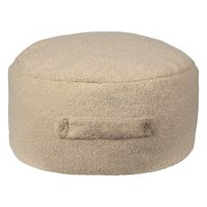 Béžový detský puf z textílie buklé Cream – Really Nice Things