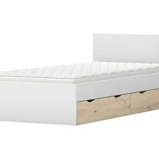 Jednolôžková posteľ 90x200 Joy - biela/dub artisan