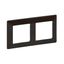 Legrand 754172 - Rámik pre spínače VALENA LIFE 2P tmavé drevo