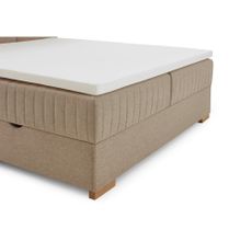 Béžová boxspring posteľ s úložným priestorom 160x200 cm Tambo – Meise Möbel