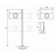 Radius design cologne Schránka na listy RADIUS DESIGN (LETTERMANN XXL STANDING white 567E) biela