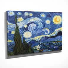 Wallity Obraz HVIEZDNÁ NOC od VV GOGHA 30x40 cm modrý