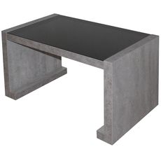 Konferenčný stolík Arsinoe betón/čierne sklo