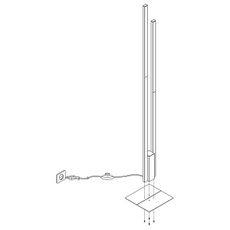 Eglo 900082 - LED RGBW Stmievateľná stojacia lampa FRAIOLI-Z2xLED/16W/230V čierna