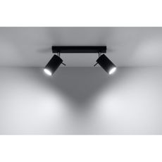 Sollux SL.0092 - Bodové svietidlo RING 2 2xGU10/10W/230V čierna