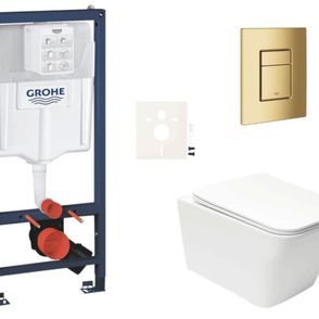 Závesný wc set do ľahkých stien / predstenová montáž Swiss Aqua Technologies Infinitio SIKOGRSIN12SCGL0