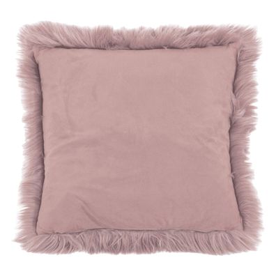 Ružový vankúš Tiseco Home Studio Sheepskin, 45 × 45 cm