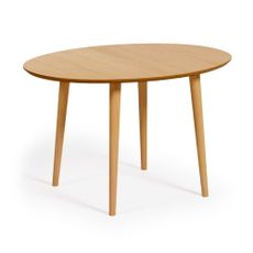 Rozkladací jedálenský stôl v dekore duba v prírodnej farbe 90x120 cm Oqui – Kave Home
