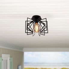 Čierne stropné svietidlo s kovovým tienidlom ø 26 cm Nemrut – Opviq lights