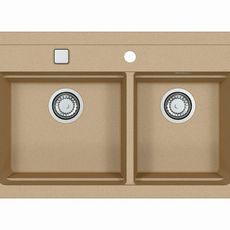 Alveus Atrox - Granitový drez, 79x50 cm, s ovládaním odtoku, beige 1132000