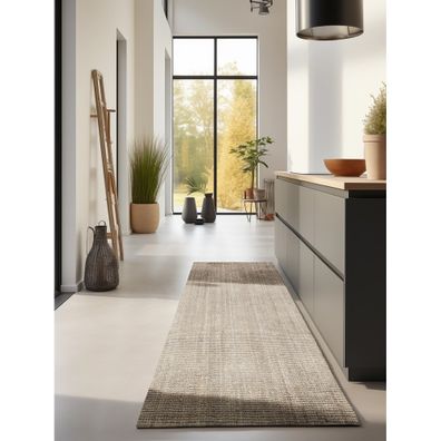 Krémovobiely jutový behúň 80x200 cm Bouclé – Hanse Home