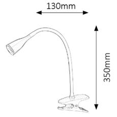 Rabalux 4198 - LED Stolná lampa s klipom JEFF 1xLED/4,5W/230V