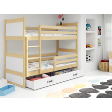 Interbeds Rico poschodová posteľ 190cm x 80cm borovicové drevo prírodno-biela