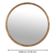 Eglo 425038 - Nástenné zrkadlo BANI pr. 70 cm hnedá