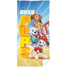 Plážová osuška Paw Patrol - Tlapková patrola - motív Boss Pups - 100% bavlna - 70 x 140 cm