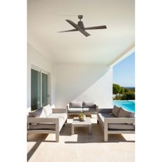 FARO 33490 - Stropný ventilátor TYPHOON IP44 hnedá + diaľkové ovládanie