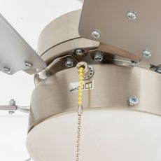 ZEVENTI - Stropný ventilátor FAMARA 1xE14/60W/230V šedá