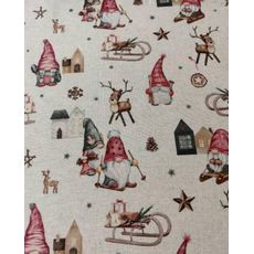 X-Mas ÚZKY OBRUS, 50/150 cm, svetlohnedá, perleťová