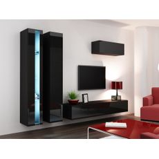 CAMA MEBLE Vigo 90 skrinka na stenu čierna / čierny lesk