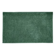 Tmavozelená textilná kúpeľňová predložka 50x80 cm Chenille - Allstar