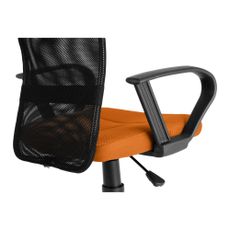 Detská stolička Neoseat MONKEY s podnožou — látka, čierna / oranžová
