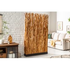 Estila Koloniálna vysoká stojaca lampa Euphoria v podobe paravánu z dreva 180cm
