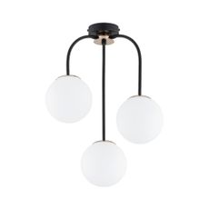 Prisadený luster GAMMA 3xE14/10W/230V čierna/zlatá