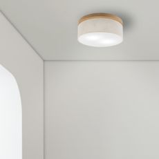 Brilagi - LED Stropné svietidlo BELLADONNA 2xE27/15W/230V pr. 40 cm krémová/dub