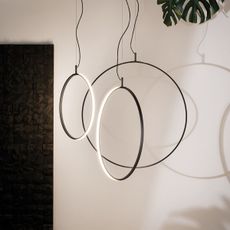 Ideal Lux - LED Luster na lanku CIRCUS LED/36W/230V pr. 74,5 cm CRI 90 čierna