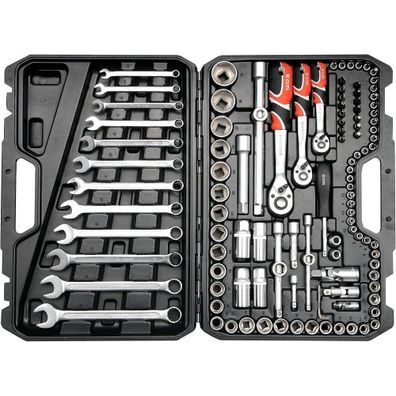 Gola sada s kľúčmi 1/2", 3/8" a 1/4", 111 dielov - YT-38831