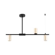 Luster na tyči URANOS 3xGU10/10W/230V čierna/zlatá