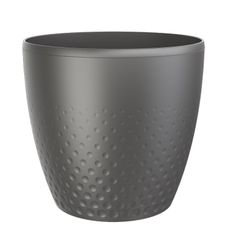 Plastia Plastový kvetináč Perla 25 cm, antracit, Plastia, pr. 25 cm