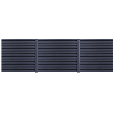 Plotový panel s lamelami Z, 893 x 2000 mm, s krycou lištou, antracit