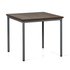 Jedálenský stôl TRIVIA, tmavo sivá podnož, 800 x 800 mm, orech