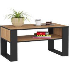 Ak furniture Konferenčný stolík DOMI dub craft zlatý/čierny