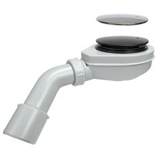 Sifón pre sprchovú vaničku Ø 90 mm čistený zhora chróm/mat čierny 2611