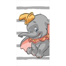 Bielo-sivá bavlnená detská osuška 70x140 cm Dumbo "Stripe" – Jerry Fabrics