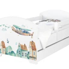 Detská posteľ s úložným priestorom Lietadlá Rozmer: 160x80