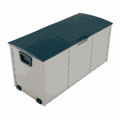 Záhradný úložný box, sivá/zelená, KORTEZ