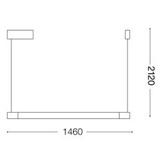 Ideal Lux - LED Luster na lanku YOKO LED/17W/230V CRI 90 čierna